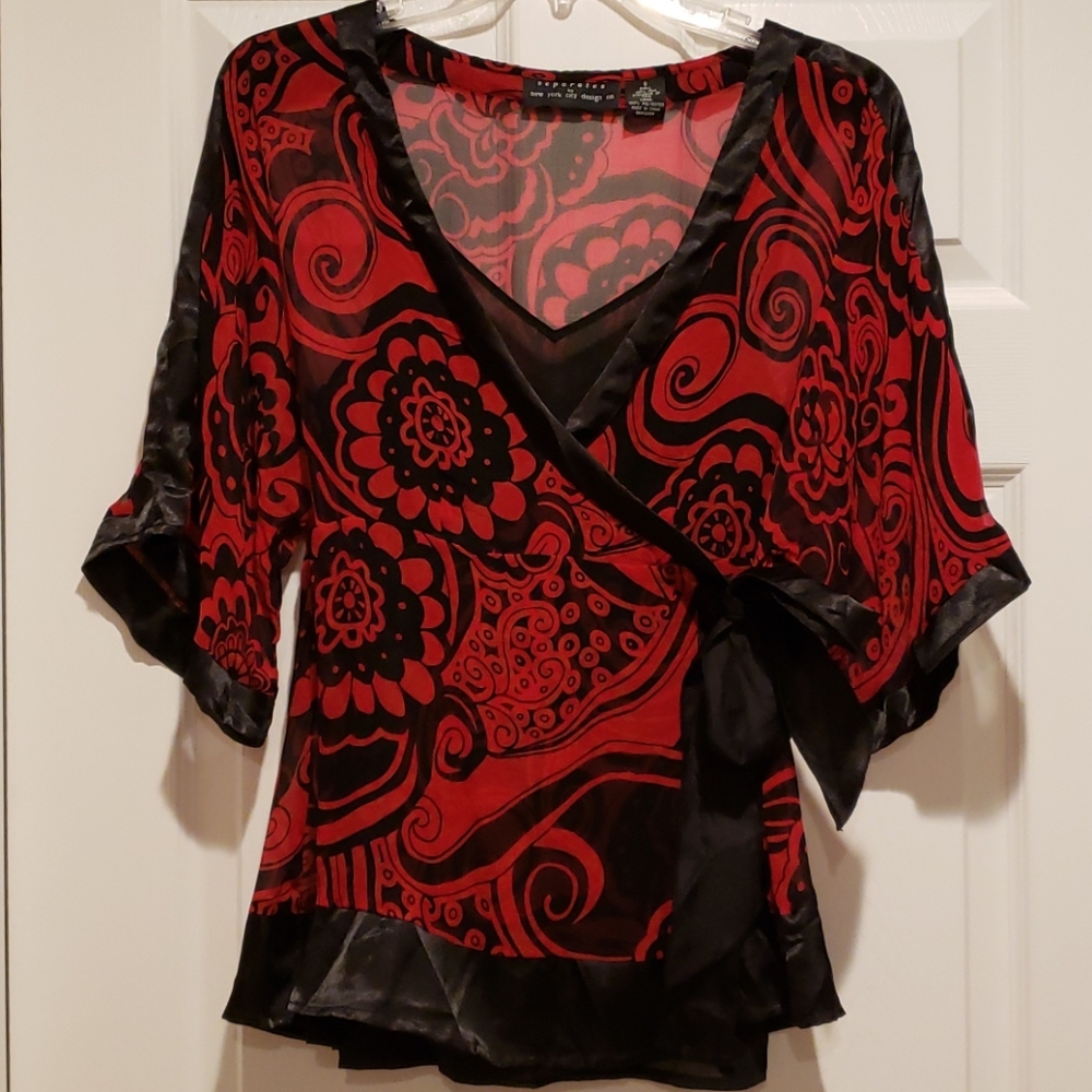 Wrap Silk Blouse